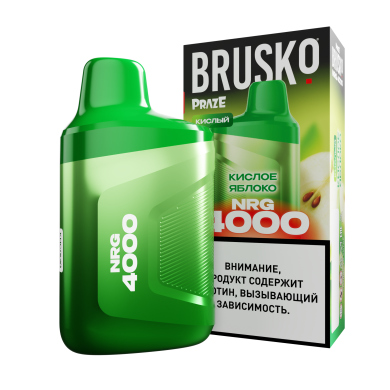 (М) ЭСНД BRUSKO NRG (4000) - Кислое яблоко
